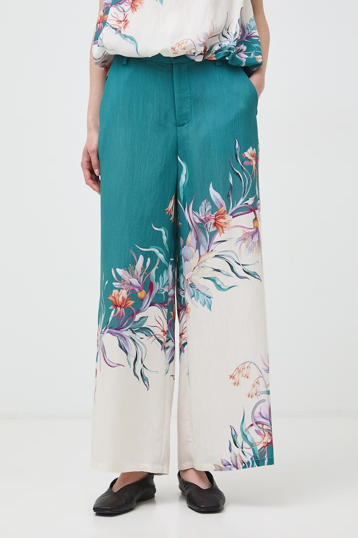 Medicine spodnie culottes damskie z wiskozą RW26-SPD202 multicolor RW26