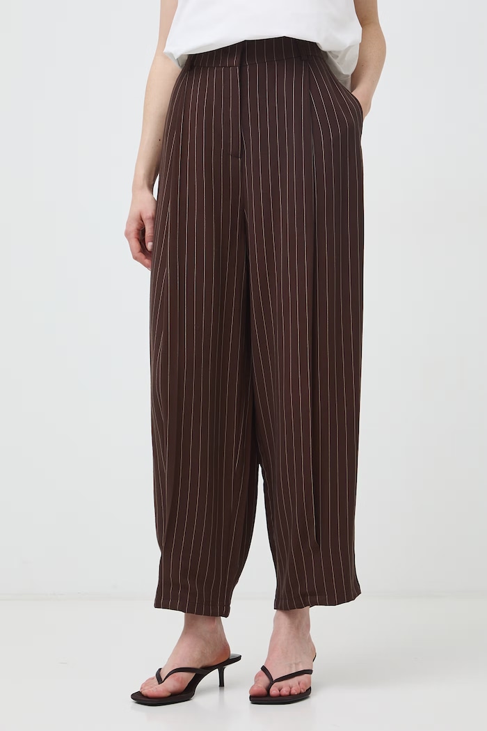 Medicine spodnie slouchy damskie z wiskozą RW26-SPD203 brązowy RW26