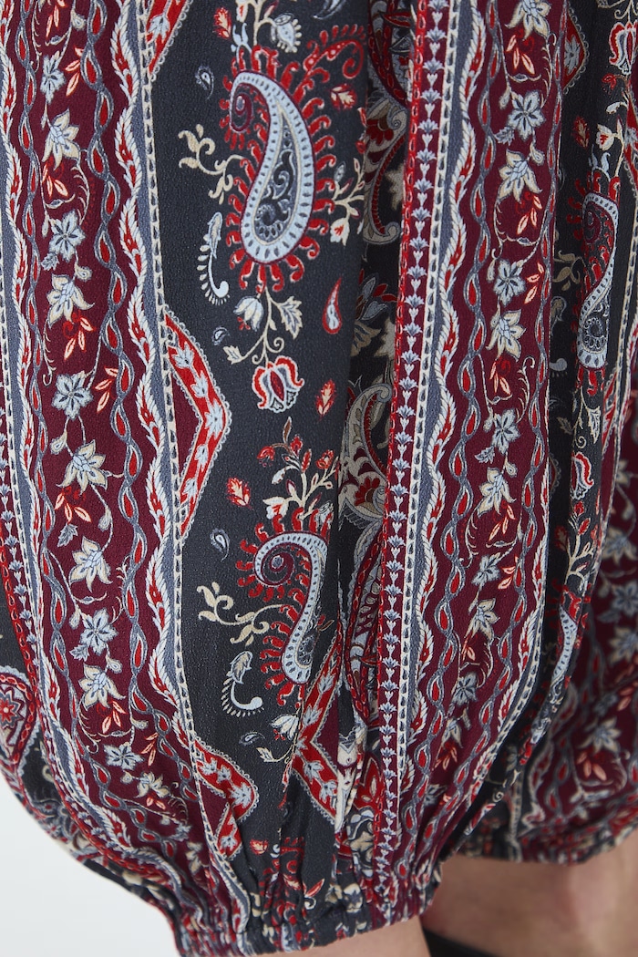 Spodnie slouchy damskie z wiskozy multicolor RW26-SPD304