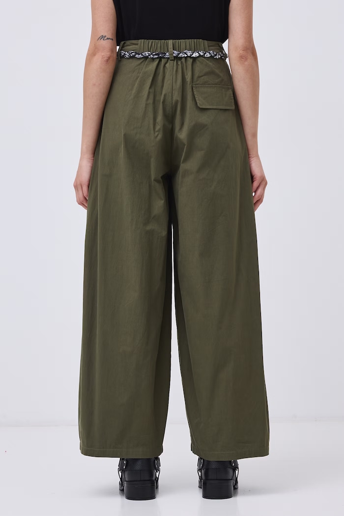 Spodnie slouchy damskie z bawełną Medicine RW26-SPD390 zielony