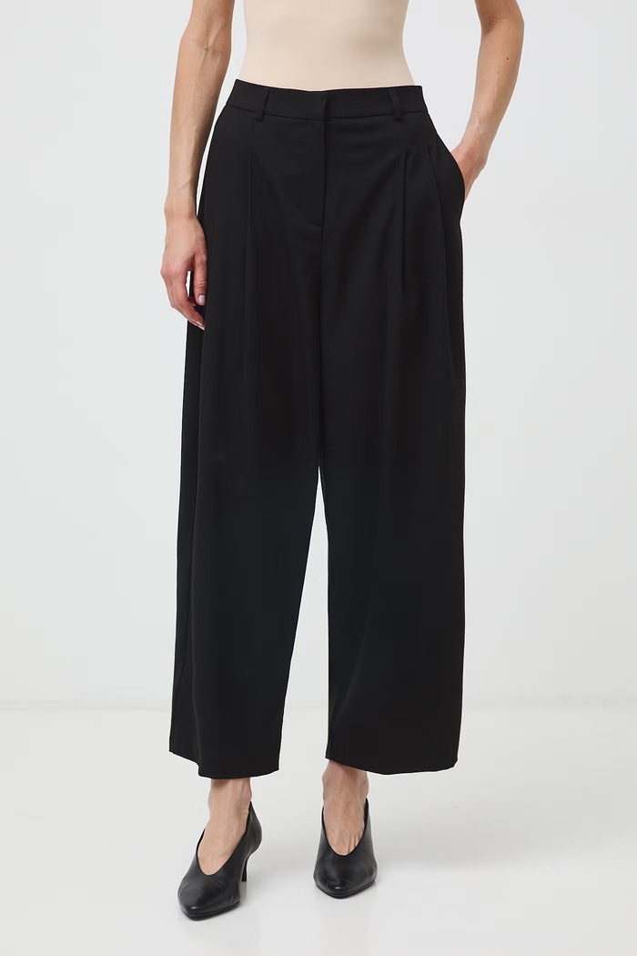 Spodnie damskie high waist gładkie RW26-SPD405 czarny RW26