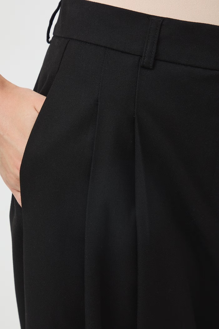 Spodnie damskie high waist gładkie RW26-SPD405 czarny