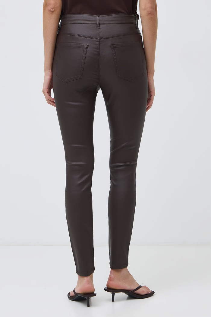 Odzież Medicine Spodnie skinny damskie woskowane RW26-SPD505 brązowy