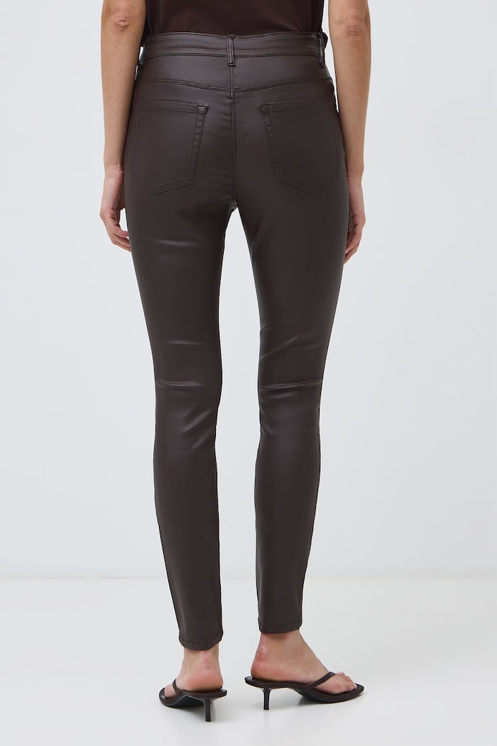 Odzież Medicine Spodnie skinny damskie woskowane RW26-SPD505 brązowy