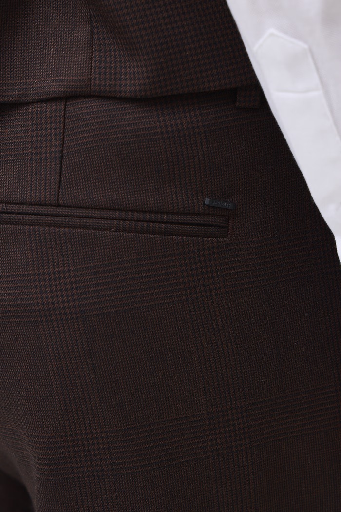 Spodnie chinos męskie z wełną Medicine brązowy RW26-SPM620