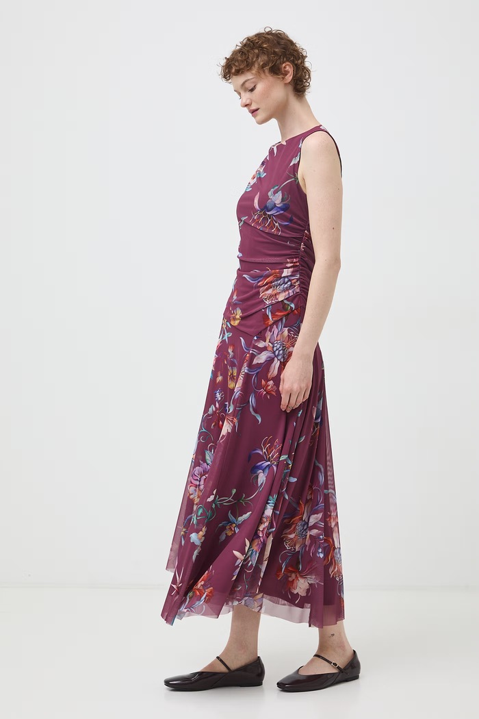 Sukienka drapowana w kwiaty RW26-SUD211 multicolor RW26