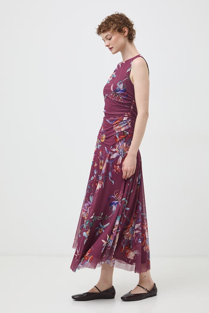 Sukienka drapowana w kwiaty RW26-SUD211 multicolor RW26