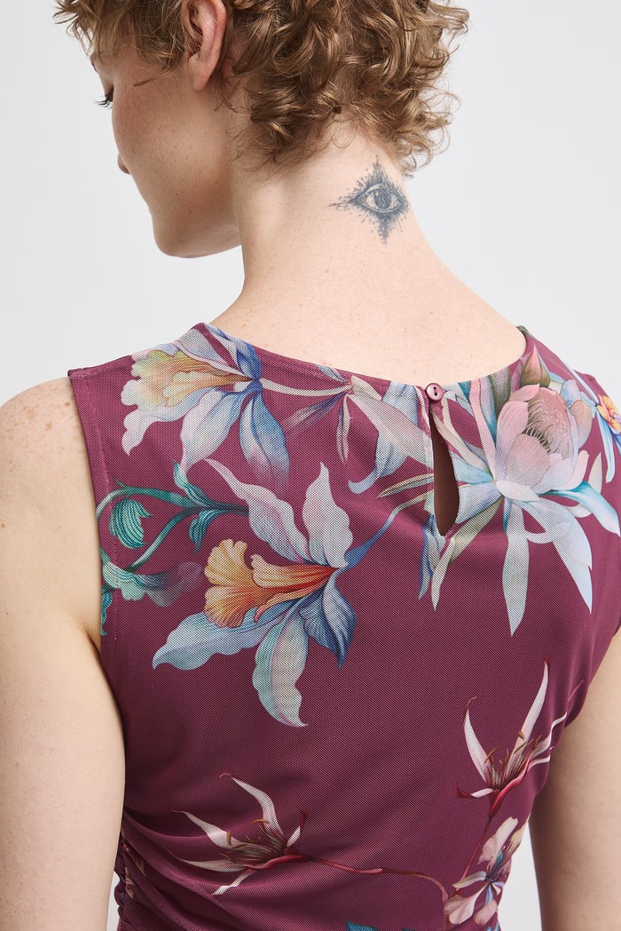 Sukienka drapowana w kwiaty RW26-SUD211 multicolor