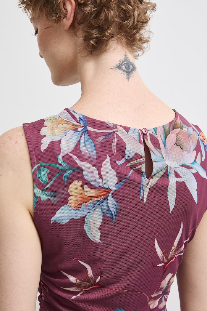 Sukienka drapowana w kwiaty RW26-SUD211 multicolor