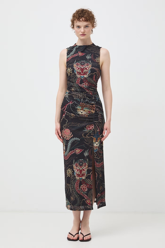 Odzież Sukienka midi z kolekcji Mythical Creatures RW26-SUD251 czarny