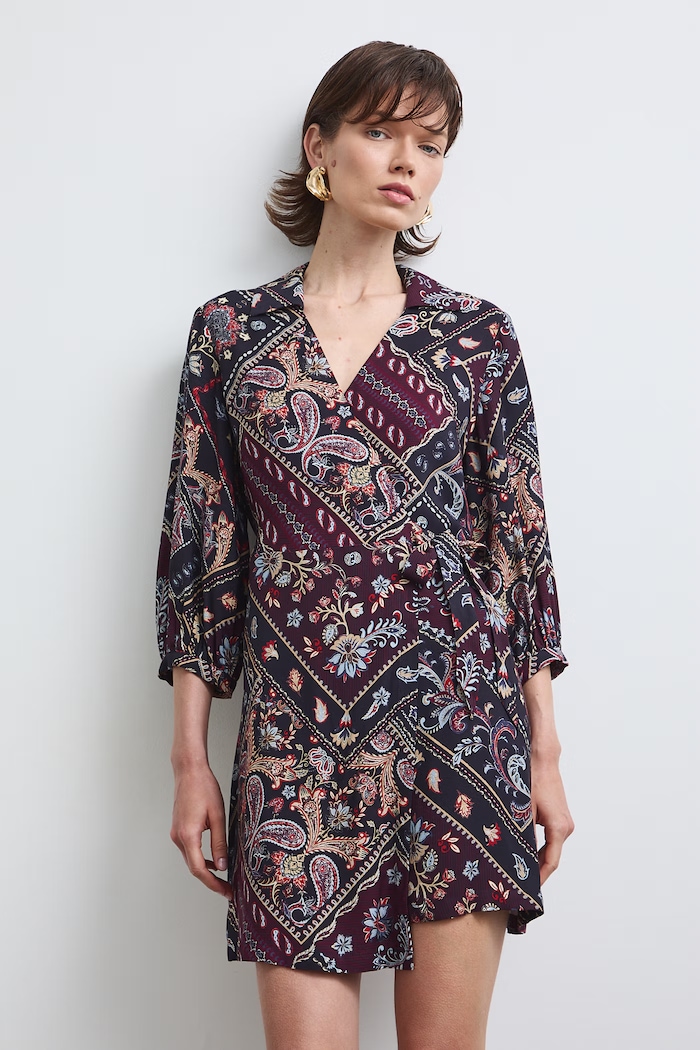 Sukienka koszulowa z wiskozy paisley RW26-SUD310 multicolor RW26