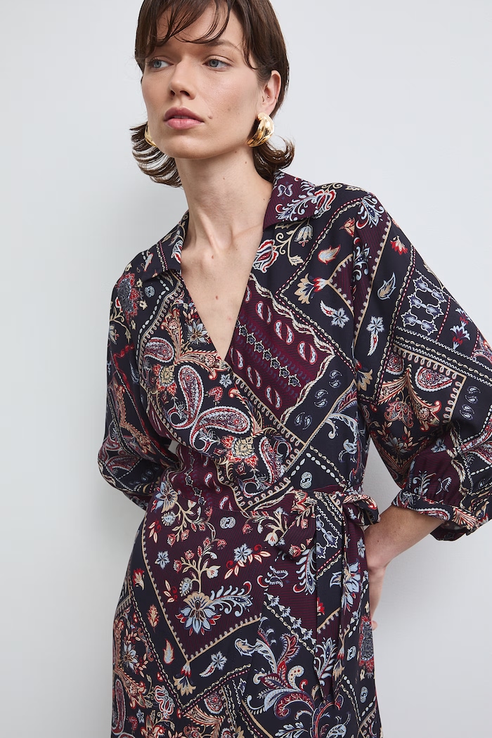 Sukienka koszulowa z wiskozy paisley RW26-SUD310 multicolor