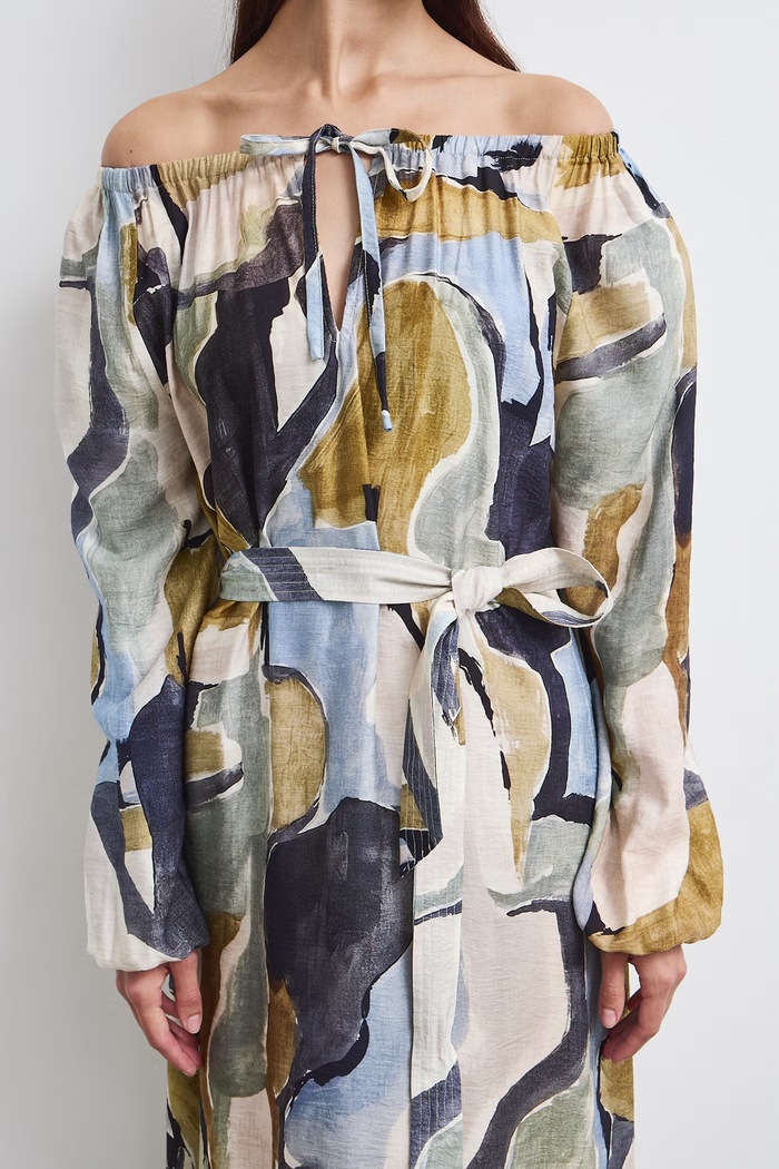 Sukienka rozkloszowana z wiskozą Medicine multicolor RW26-SUD594