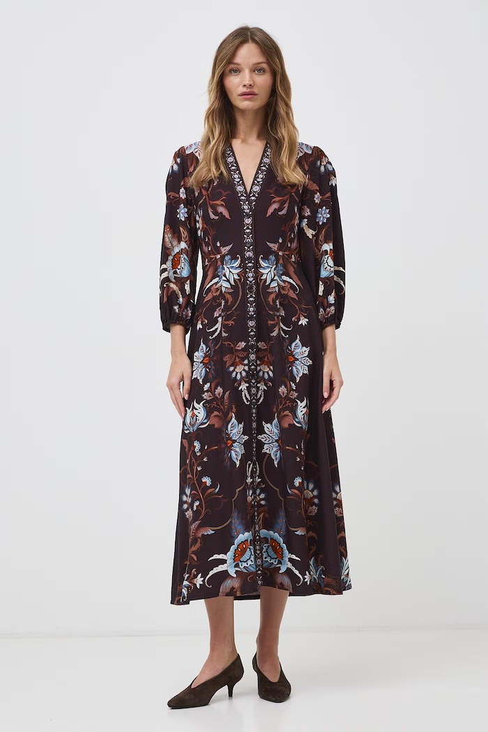 Medicine Sukienka rozkloszowana z wiskozą RW26-SUD600 multicolor RW26