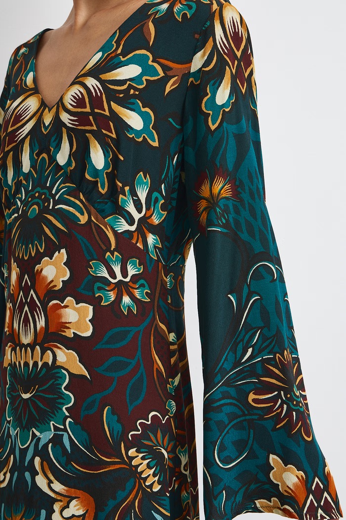 Sukienka rozkloszowana z wiskozy Medicine multicolor RW26-SUD800