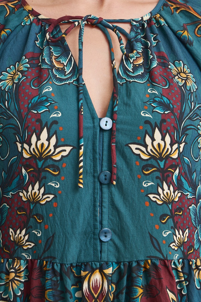 Sukienka rozkloszowana z wiskozą Medicine multicolor RW26-SUD806