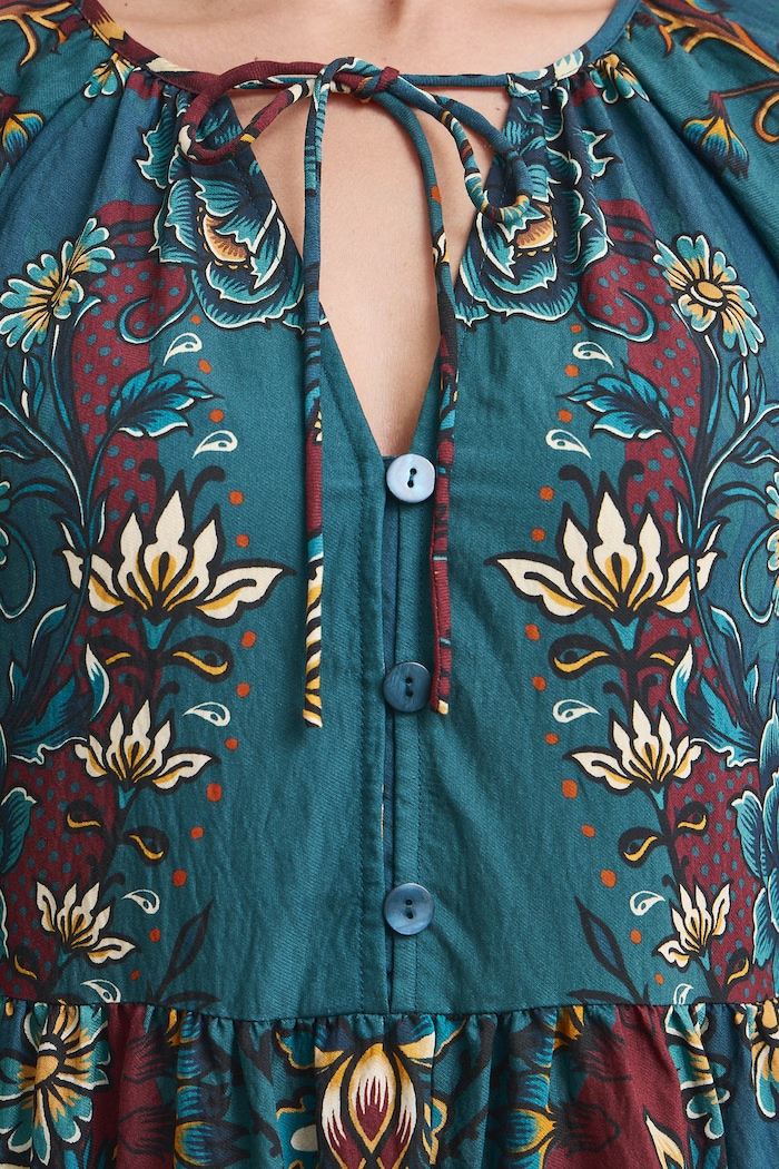 Sukienka rozkloszowana z wiskozą Medicine multicolor RW26-SUD806