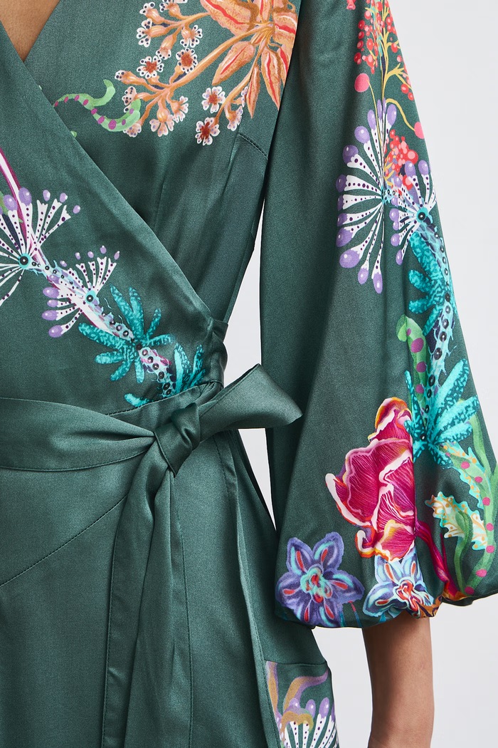 Sukienka kopertowa z wiskozy Medicine multicolor RW26-SUD850