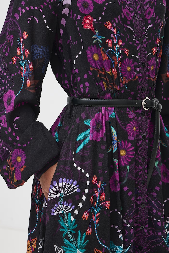 Sukienka koszulowa z wiskozy Medicine multicolor RW26-SUD851