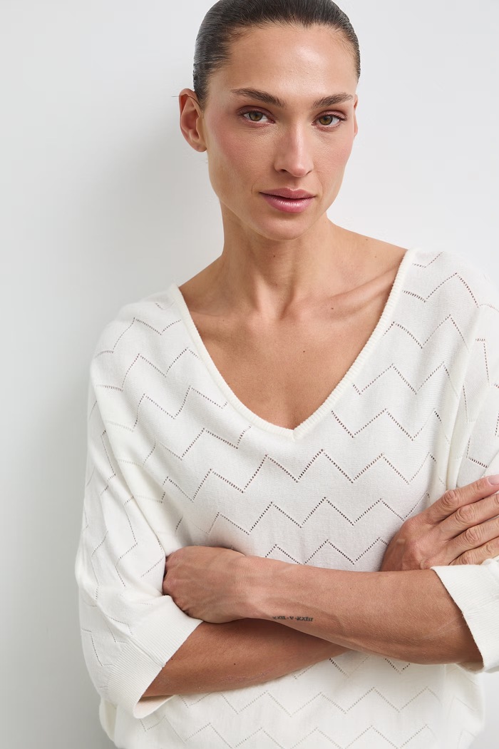 Medicine sweter damski z wiskozą beżowy RW26-SWD010