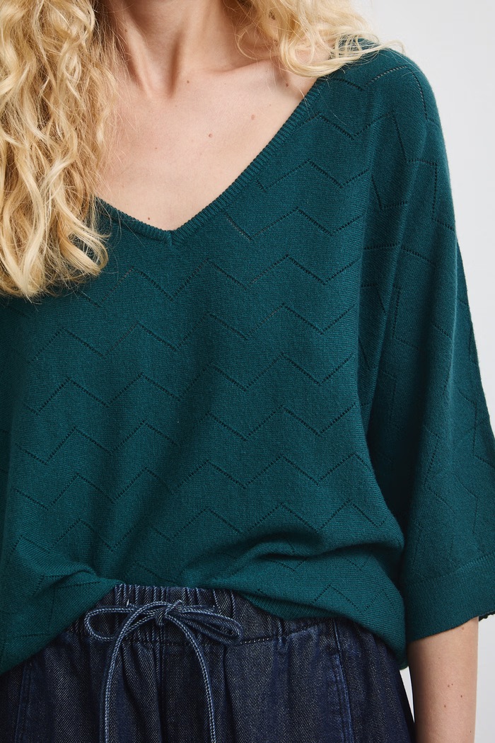 Medicine sweter damski z wiskozą RW26-SWD010 turkusowy