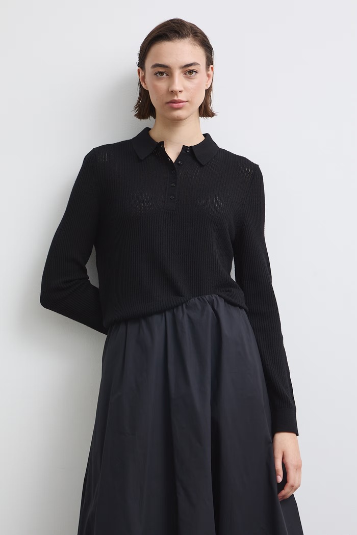 Sweter damski z wiskozą RW26-SWD041 czarny RW26