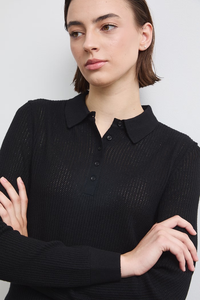 Sweter damski z wiskozą RW26-SWD041 czarny