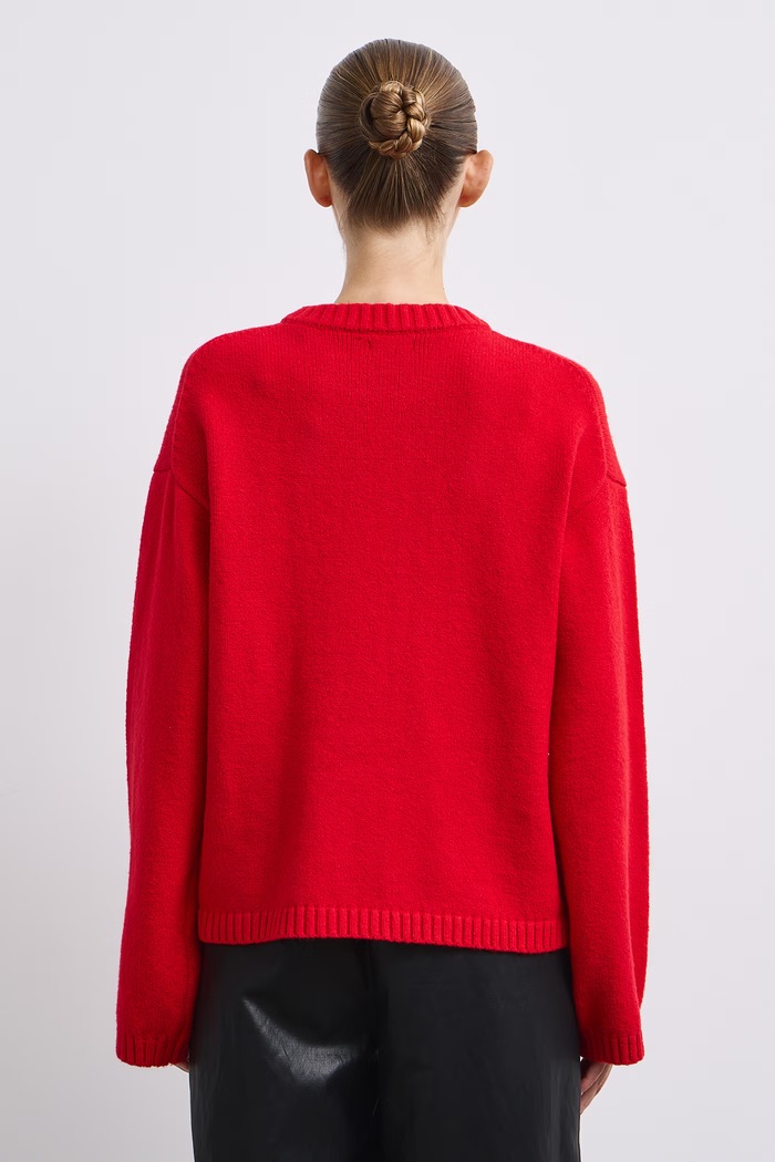 Odzież Medicine Sweter damski z bawełną RW26-SWD055 czerwony