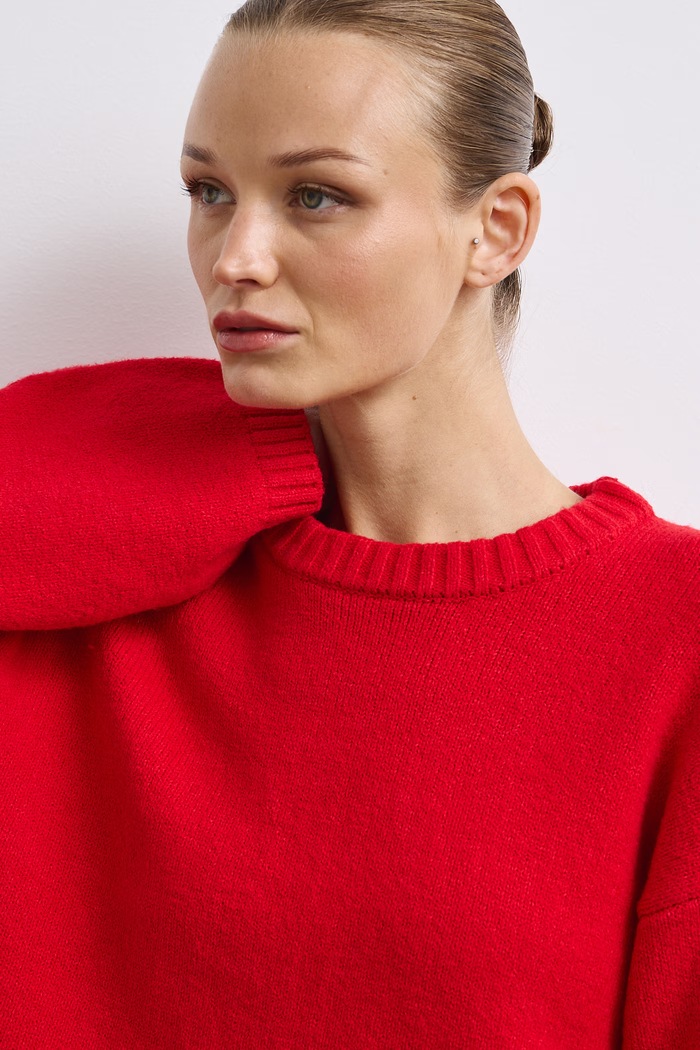 Sweter damski z bawełną Medicine czerwony RW26-SWD055