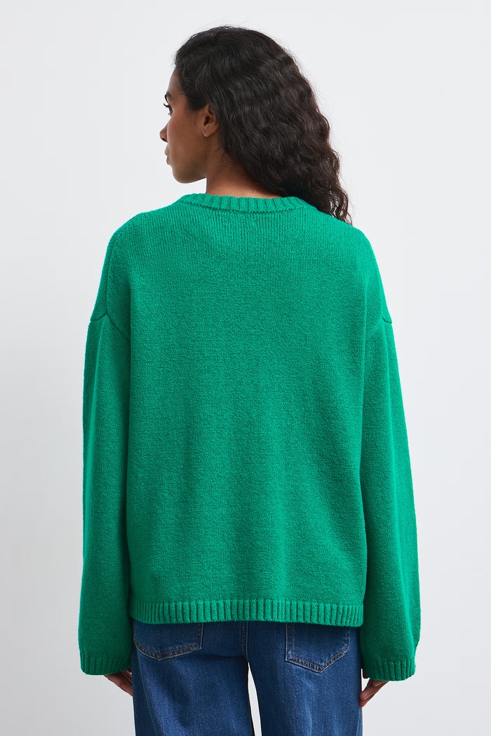 Sweter damski z bawełną Medicine RW26-SWD055 zielony
