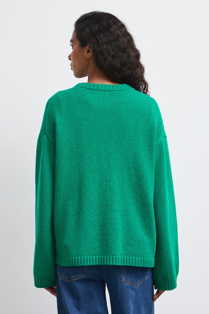 Sweter damski z bawełną Medicine RW26-SWD055 zielony