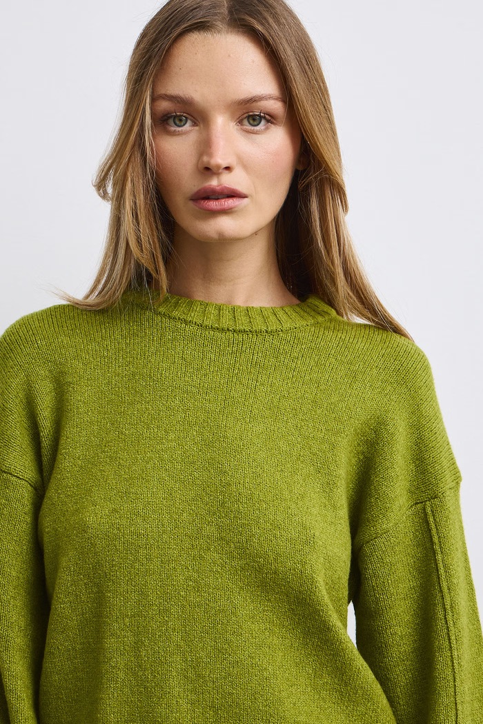 Sweter damski z bawełną Medicine zielony RW26-SWD055