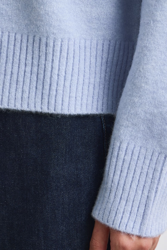 Sweter damski z dodatkiem wełny Medicine niebieski RW26-SWD063