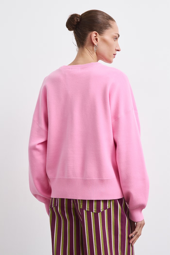 Sweter damski z wiskozą Medicine RW26-SWD075 różowy