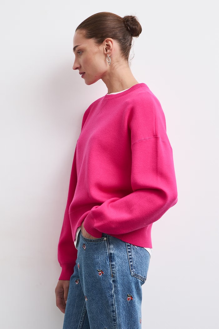 Medicine Sweter damski z wiskozą RW26-SWD075 różowy RW26