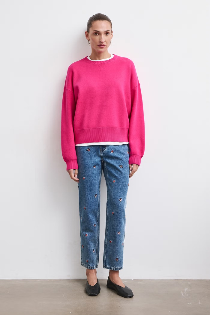 Sweter damski z wiskozą Medicine różowy RW26-SWD075