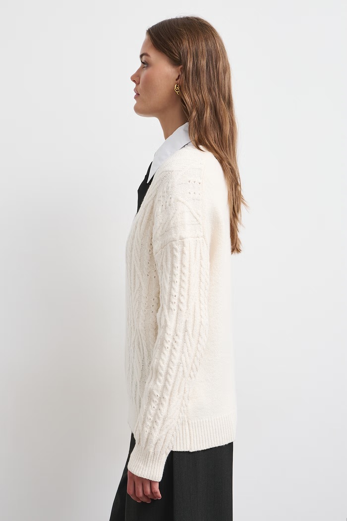 Odzież Medicine Sweter damski z bawełną RW26-SWD081 beżowy
