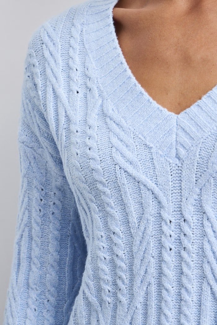 Sweter damski z bawełną Medicine niebieski RW26-SWD081