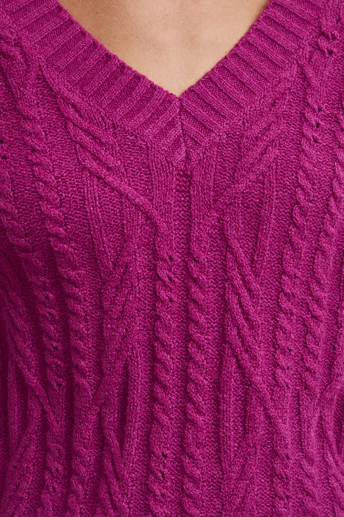 Sweter damski z bawełną Medicine RW26-SWD081 fioletowy