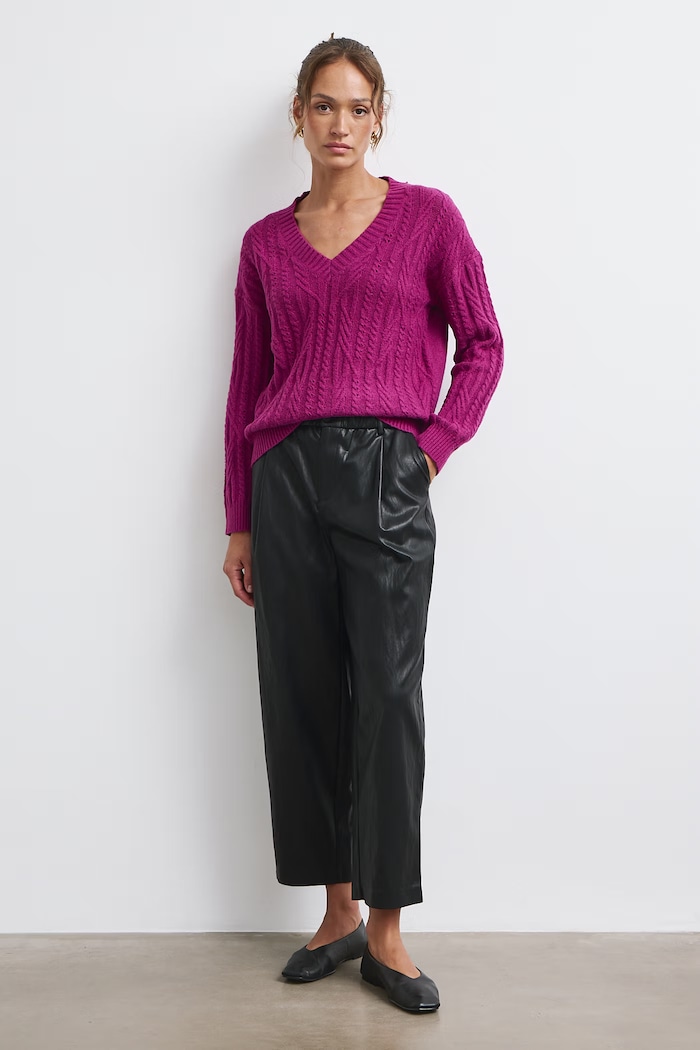 Sweter damski z bawełną Medicine fioletowy RW26-SWD081