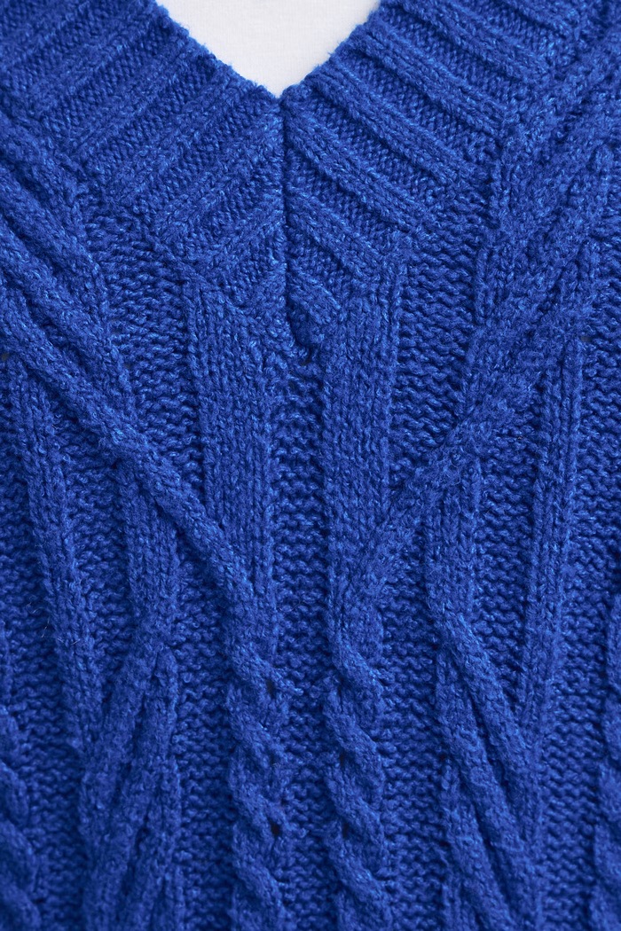 Sweter damski z bawełną Medicine RW26-SWD081 niebieski