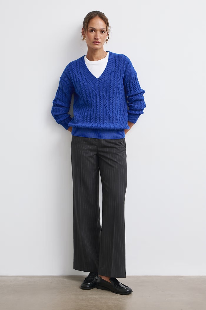 Sweter damski z bawełną Medicine niebieski RW26-SWD081