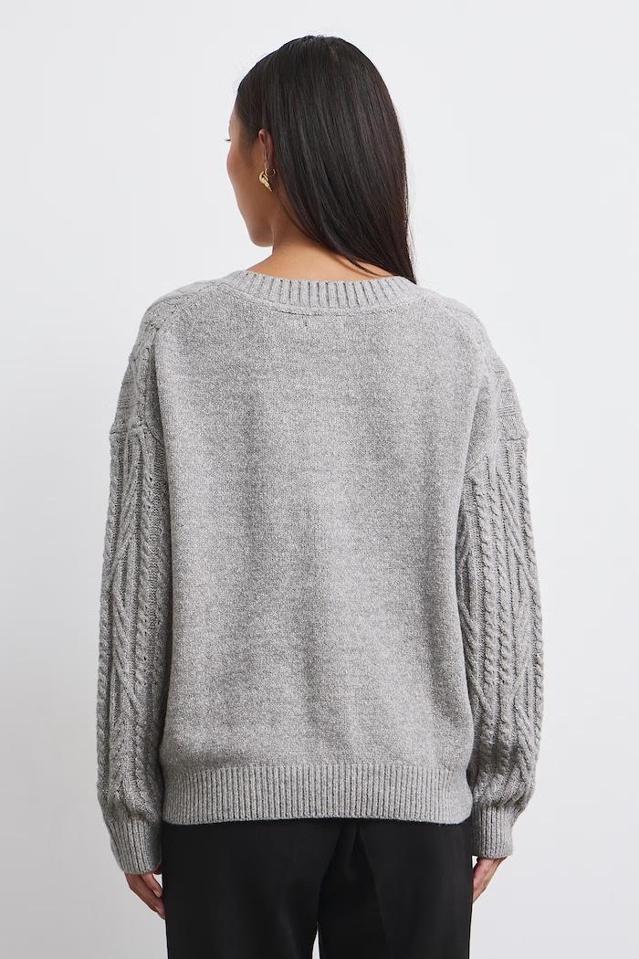 Sweter damski z bawełną Medicine RW26-SWD081 szary