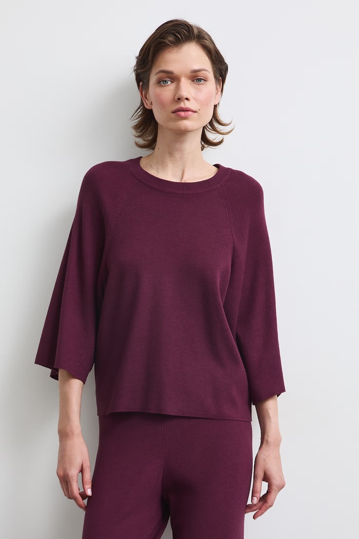 Medicine Sweter damski z wiskozą bordowy RW26-SWD400