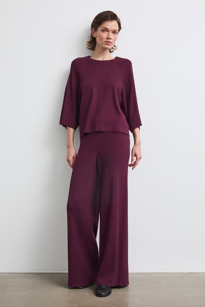 Medicine Sweter damski z wiskozą RW26-SWD400 bordowy RW26