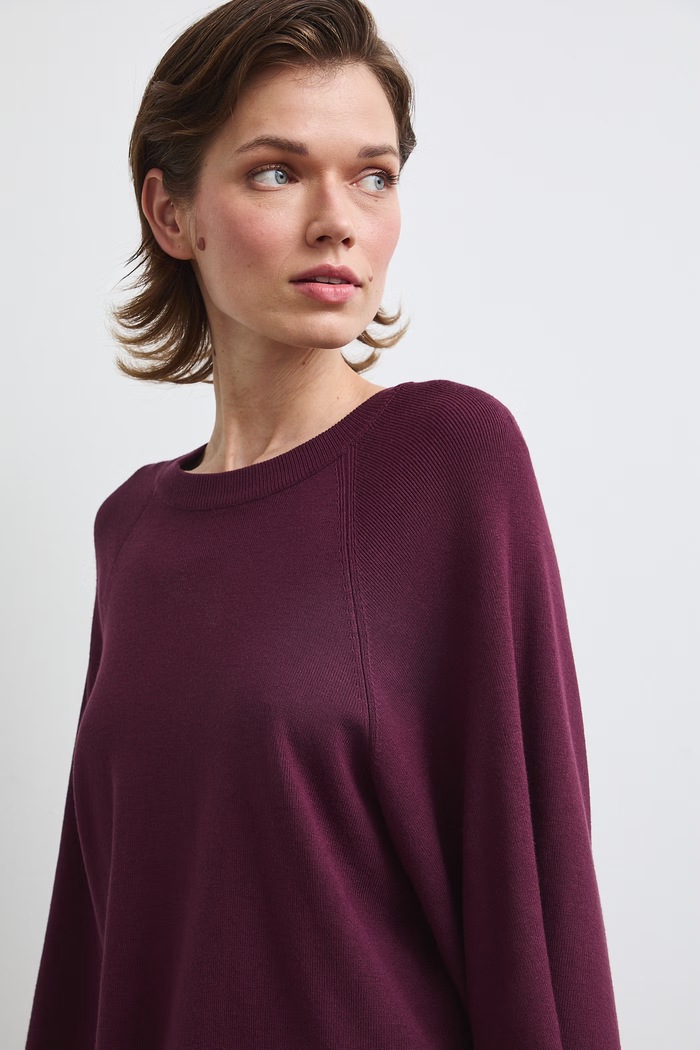 Sweter damski z wiskozą Medicine RW26-SWD400 bordowy