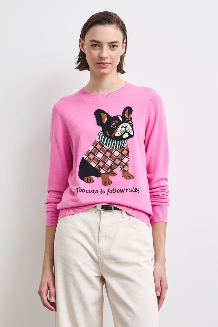 Medicine sweter damski z wiskozą RW26-SWD402 różowy RW26