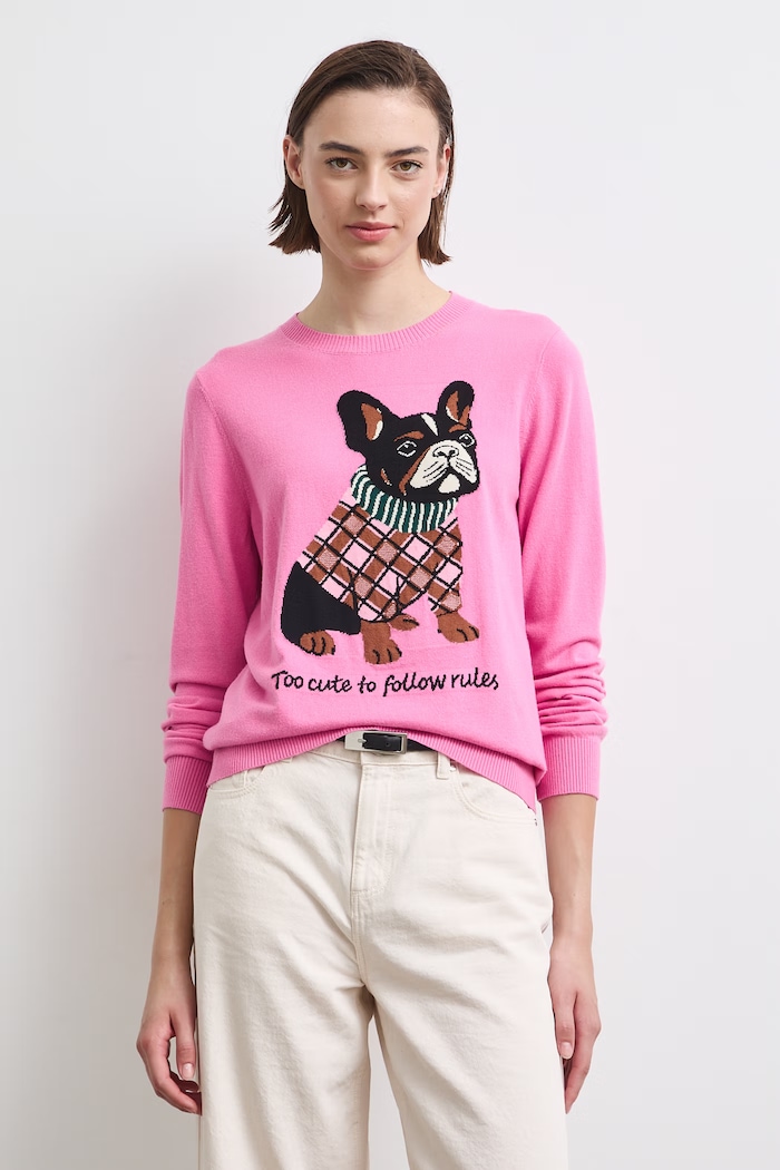 Medicine Sweter damski z wiskozą RW26-SWD402 różowy RW26
