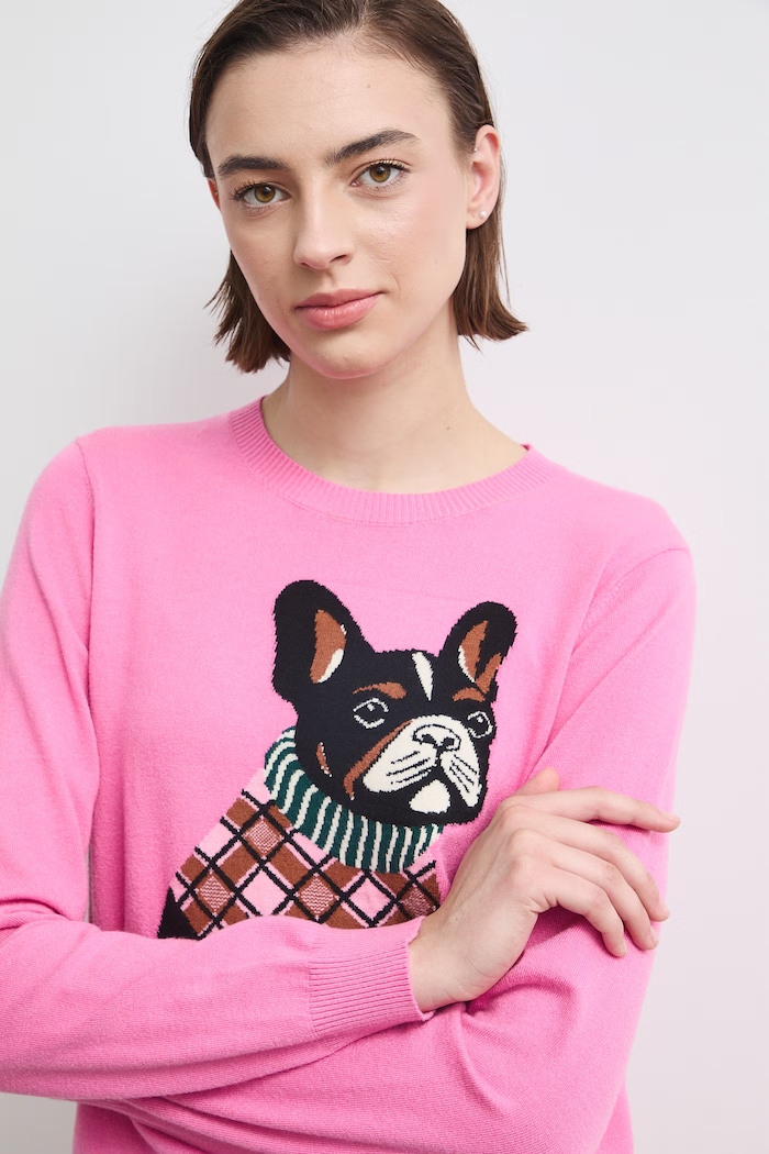 Sweter damski z wiskozą Medicine RW26-SWD402 różowy