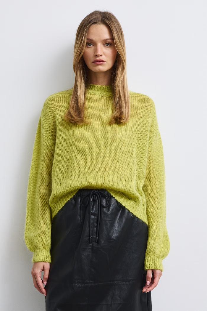 Medicine Sweter damski z wełną zielony RW26-SWD505